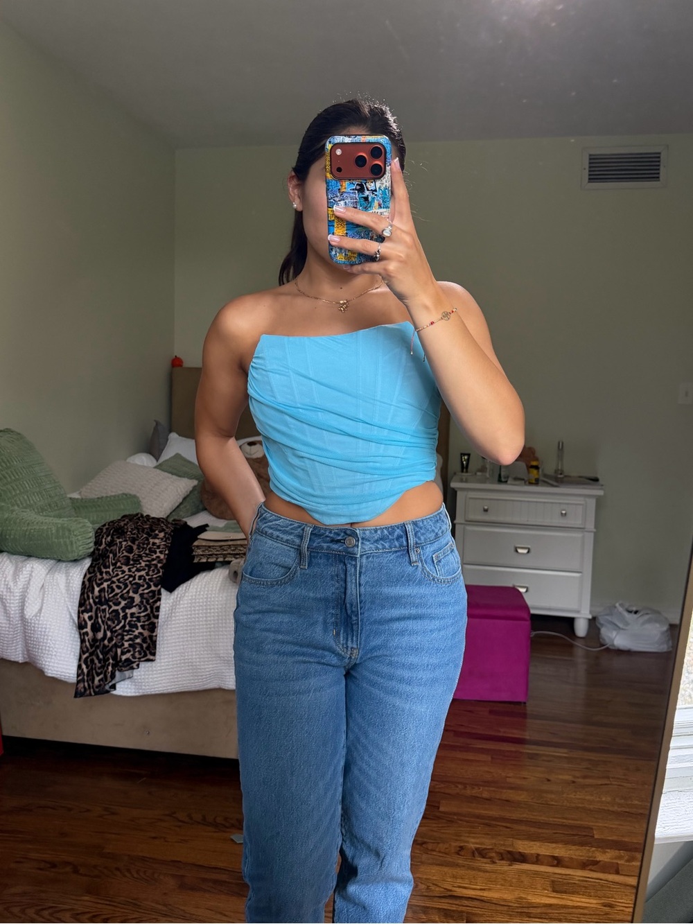Blue Corset Top